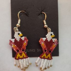Genuine New Native American Indian SACRED EAGLE HANDMADE EARRINGS